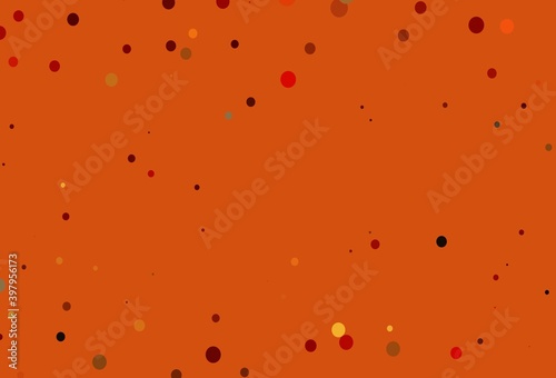 Light Red  Yellow vector layout with circle shapes.