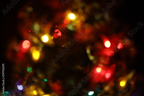 Christmas bokeh light abstract holiday background