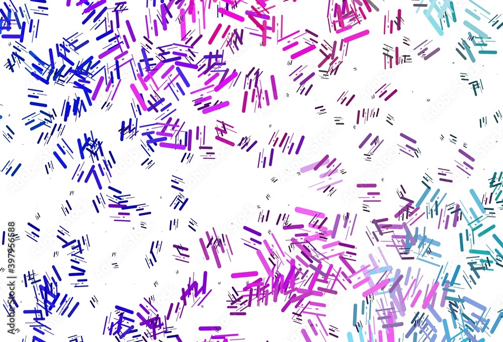 Light Pink, Blue vector template with repeated sticks.