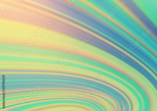 Light Blue  Yellow vector blurred shine abstract background.