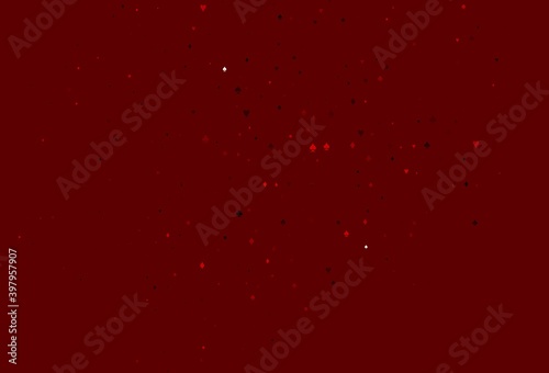 Light Red vector pattern with symbol of cards.