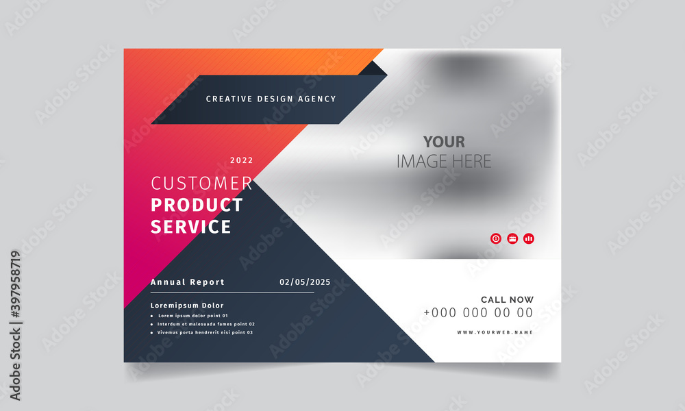 elegant business brochure template in geometric style