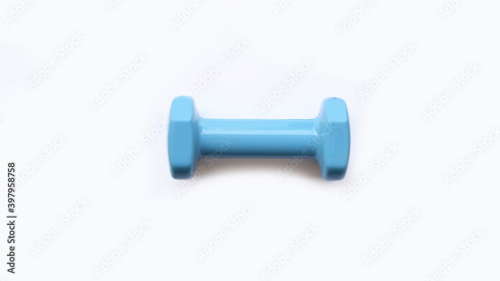 close up of dumbbell isolated on white background close up of dumbbell isolated on white background