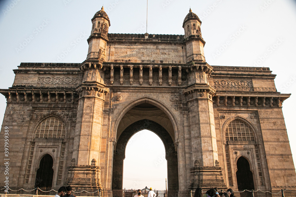 Gateway of India during post lockdown in corona during sunset