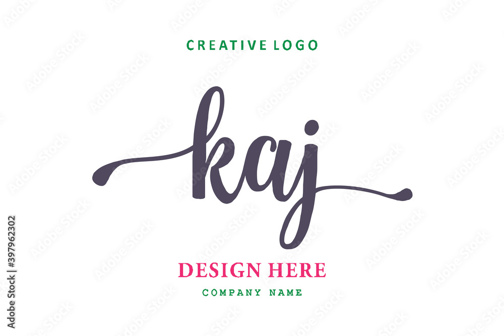 KAJ lettering logo is simple, easy to understand and authoritative KAJ lettering logo is simple, easy to understand and authoritative