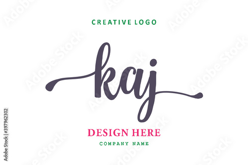 KAJ lettering logo is simple, easy to understand and authoritative
