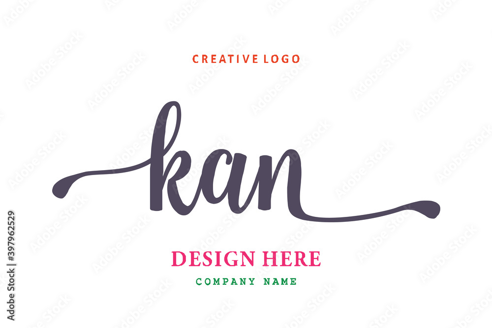 KAN lettering logo is simple, easy to understand and authoritative KAN lettering logo is simple, easy to understand and authoritative