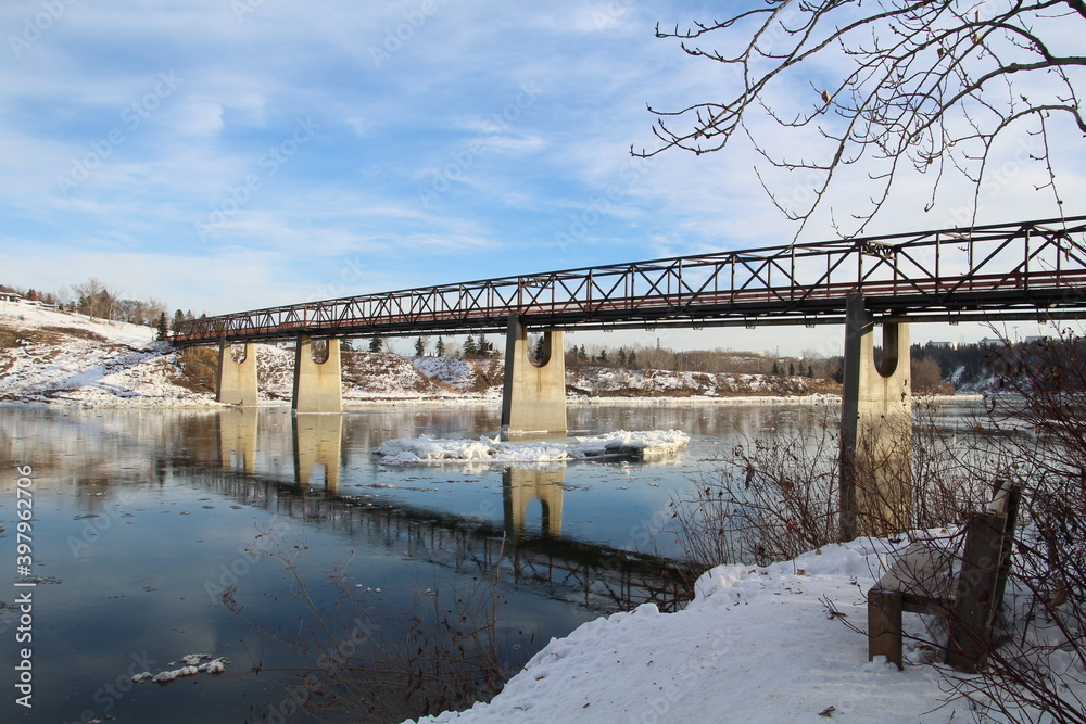 Looking Towards The Bridge, Gold Bar Park, Edmonton, Alberta Looking Towards The Bridge, Gold Bar Park, Edmonton, Alberta