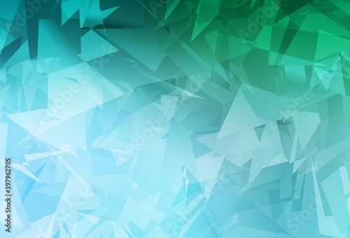 Light Green vector background with abstract polygonals.