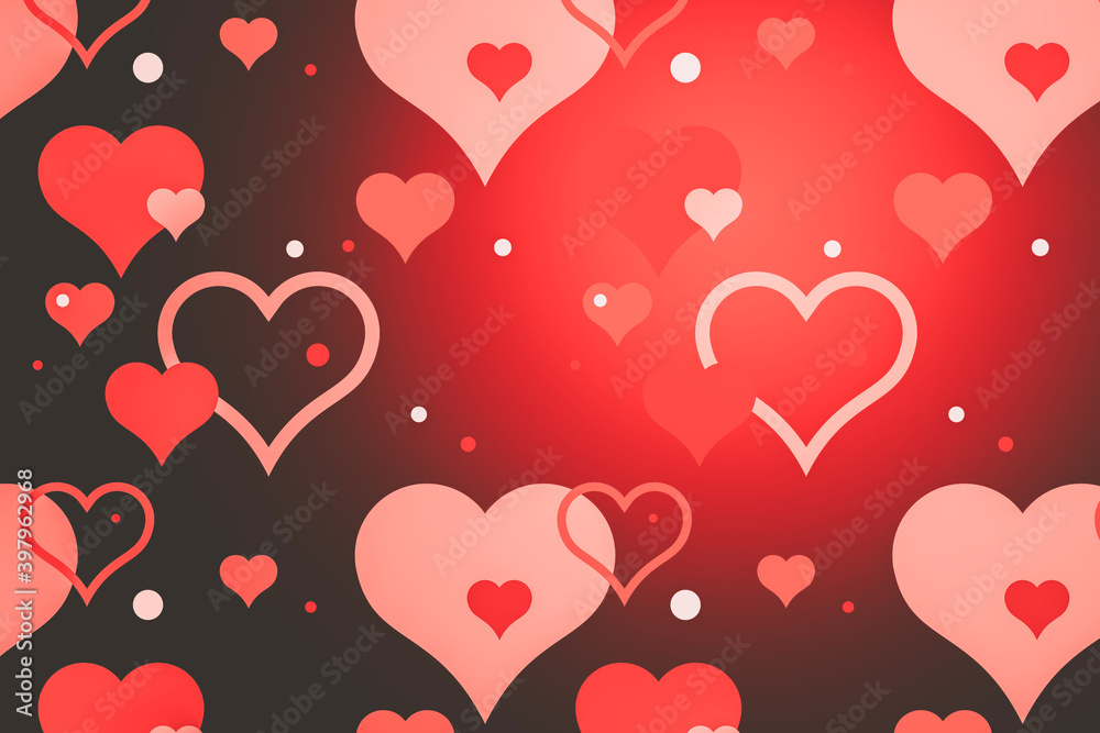 Romantic background. Abstract love illustration.Valentine's day concept.  