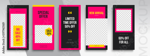 Selling editable Instagram Stories template. Streaming.	