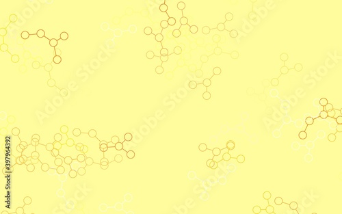 Light Orange vector template with artificial intelligence structure.