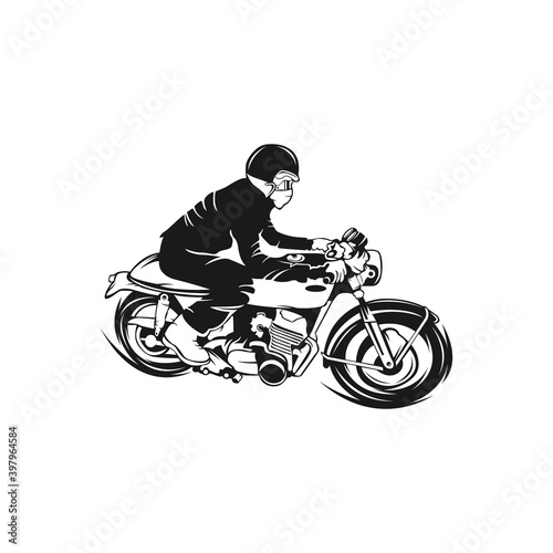 Vintage motorcycle infographic. old-school bike theme. vector illustration.EPS 10