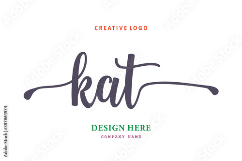 KAT lettering logo is simple, easy to understand and authoritative