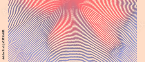 Abstract digital wave with dynamic particles. Sound wave. Big data visualization. 3d vector illustration for business, science or technology.
