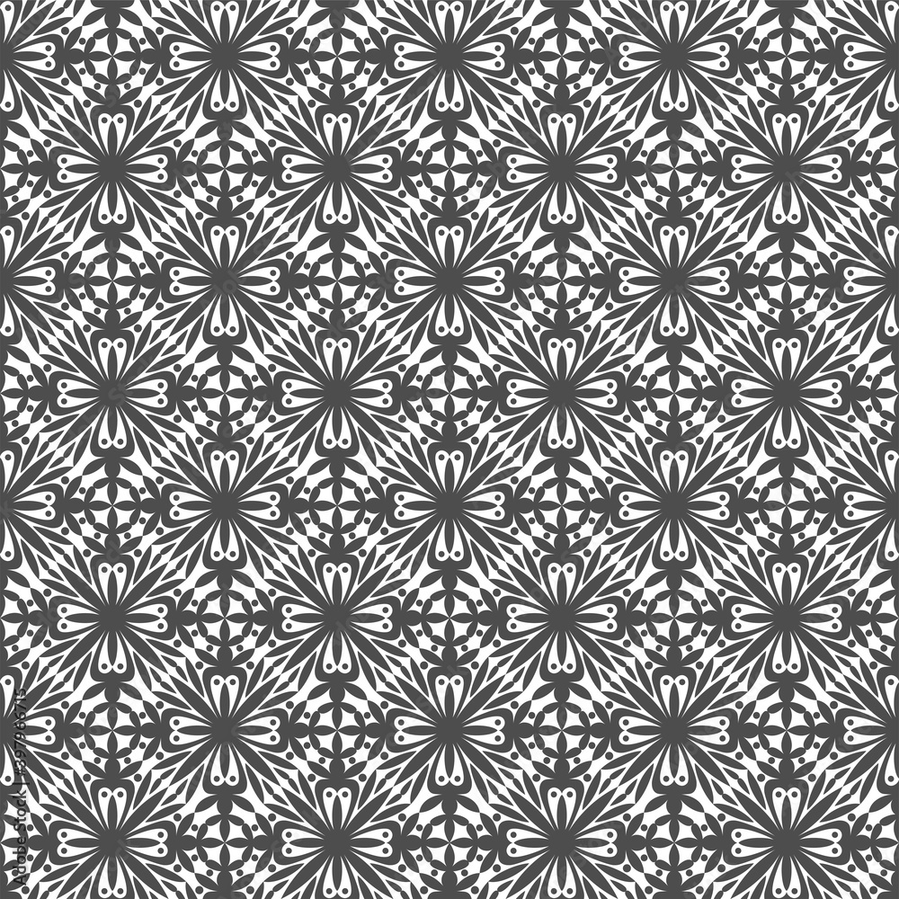 Ceramic tiles seamless monochrome pattern