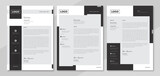 Minimalist style corporate business letterhead design in black & white. Modern & elegant official letterhead template with company logo. Professional stationary & corporate identity graphic layout.