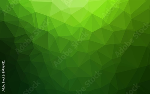 Light Green vector abstract polygonal cover.