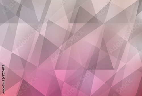 Light Pink  Yellow vector low poly background.