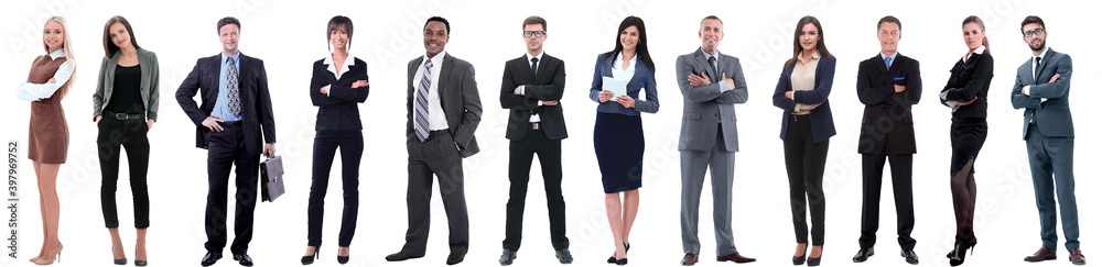 group of successful business people isolated on white group of successful business people isolated on white