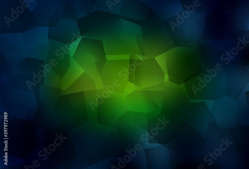 Dark Green, Yellow vector template with chaotic shapes.