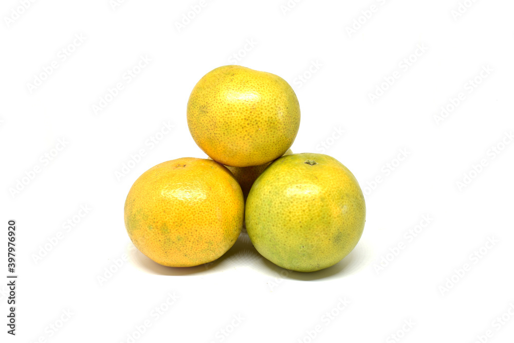 Tangerine isolated on white background (focus selection) Tangerine isolated on white background (focus selection)
