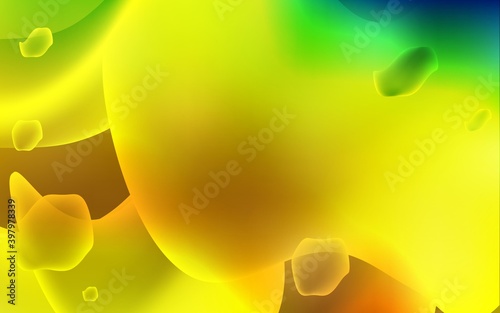 Light Green, Yellow vector template with bent lines.