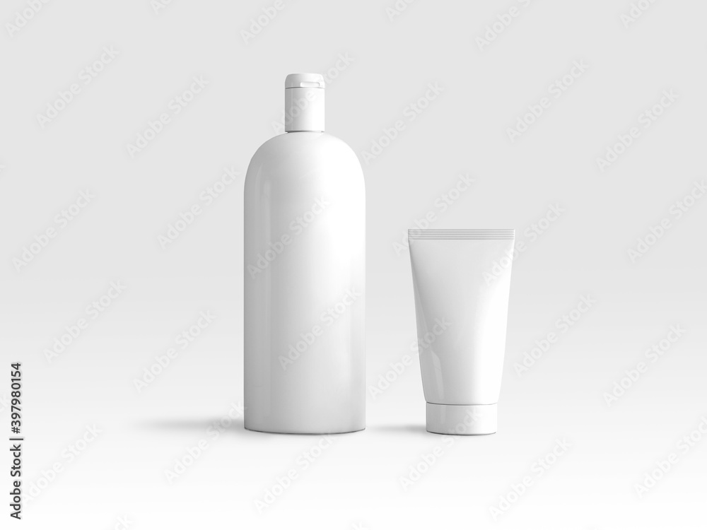 Cosmetic set mockup 3d rendering Cosmetic set mockup 3d rendering
