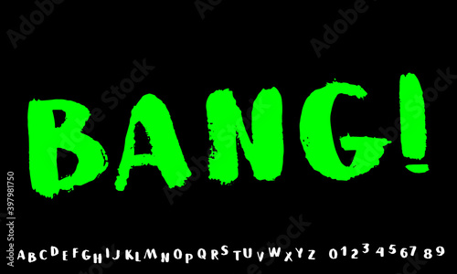 Handwritten brush font in grunge style