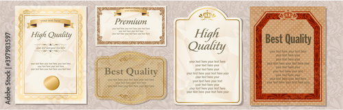 Set of voucher illustration vector