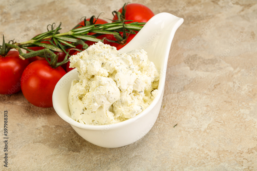 Soft cream cheese with herbs Soft cream cheese with herbs