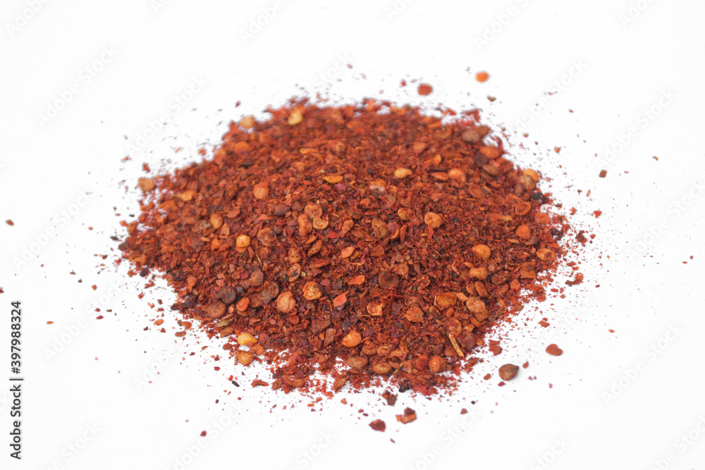 Cayenne pepper on white background. Cayenne pepper on white background.