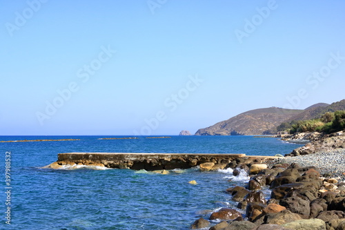 Small harbor village Kato Pyrgos at Cyprus island