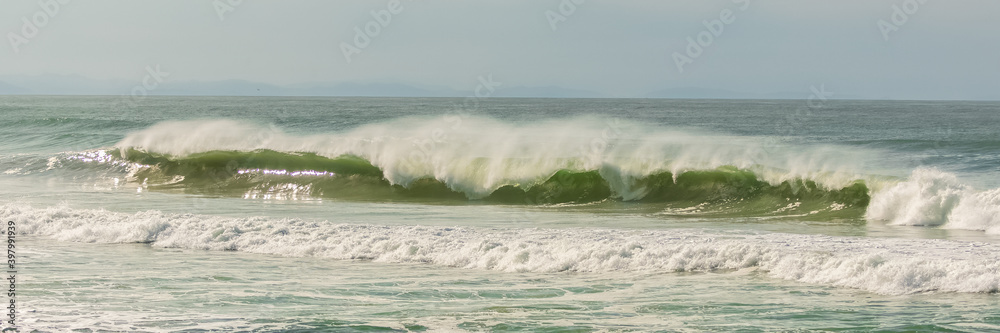 Fototapeta premium Sea in the pays Basque, waves for surfer 