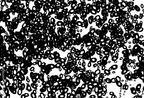 Black and white vector pattern with spheres.