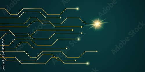 golden digital network power background vector illustration EPS10