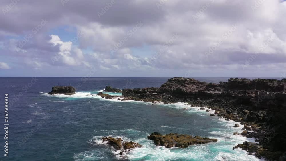 High definition drone video flying over Mauii Coastline, Hawaii, USA. High definition drone video flying over Mauii Coastline, Hawaii, USA.