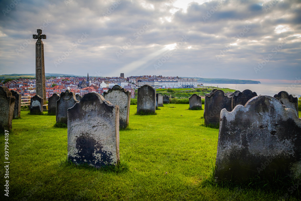 Old cemetary of Whitby,  Yorkshire,  United Kingdom