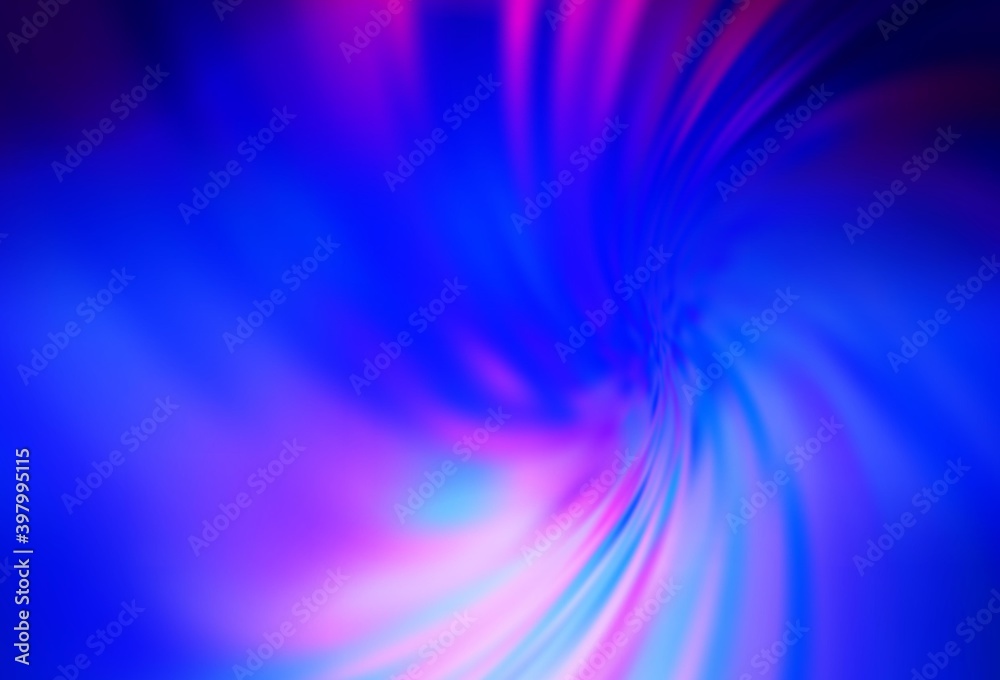 Dark Pink, Blue vector blurred shine abstract background.