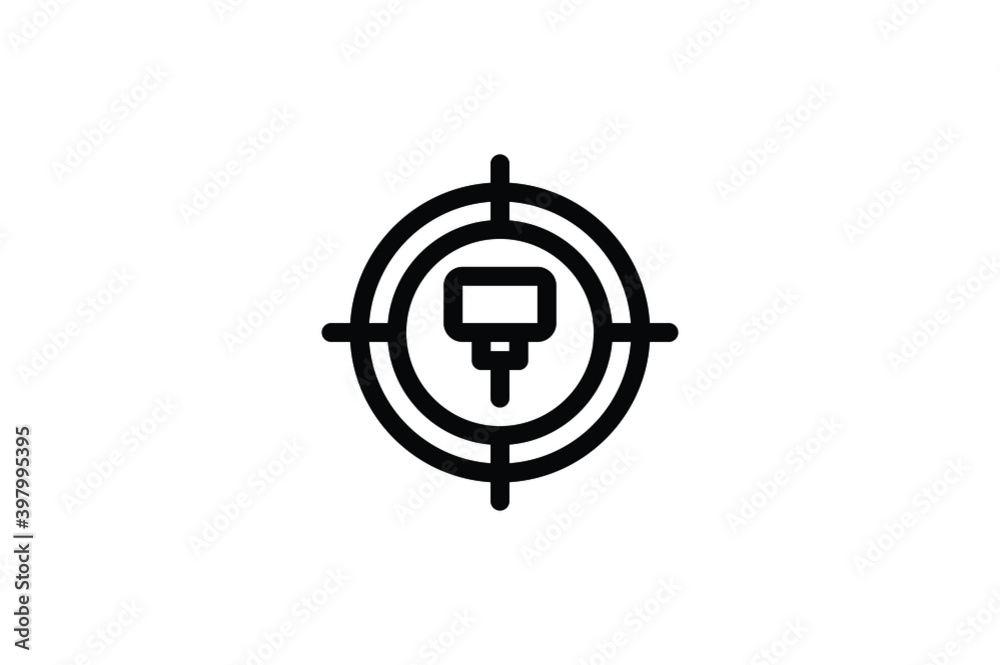 Auction Outline Icon - Target Auction Outline Icon - Target