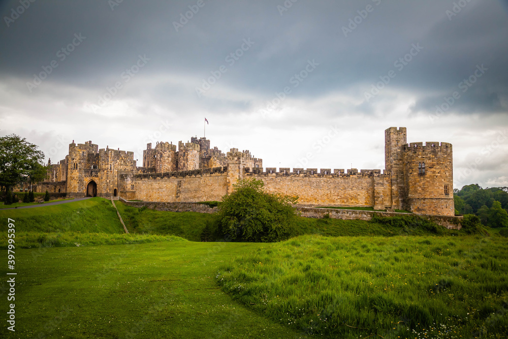 Alnwick Castle in Northumberland,  United Kingdom