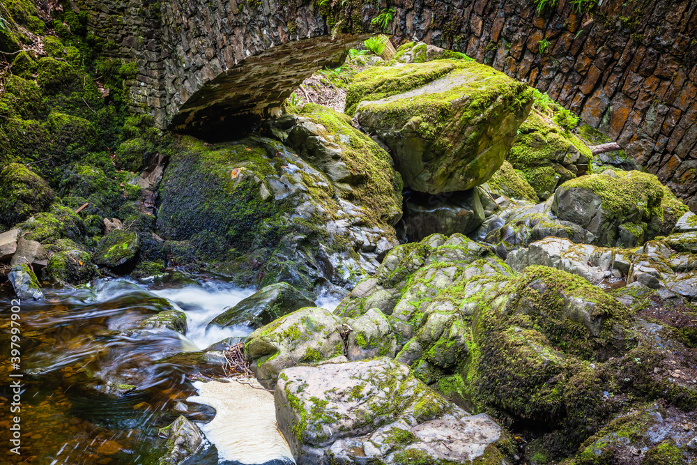 Aira Force Falls near Ullswater in the Lake district, Cumbria, United Kingdom Aira Force Falls near Ullswater in the Lake district, Cumbria, United Kingdom