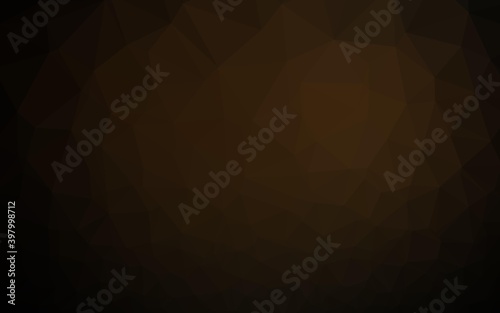 Dark Black vector polygonal template.