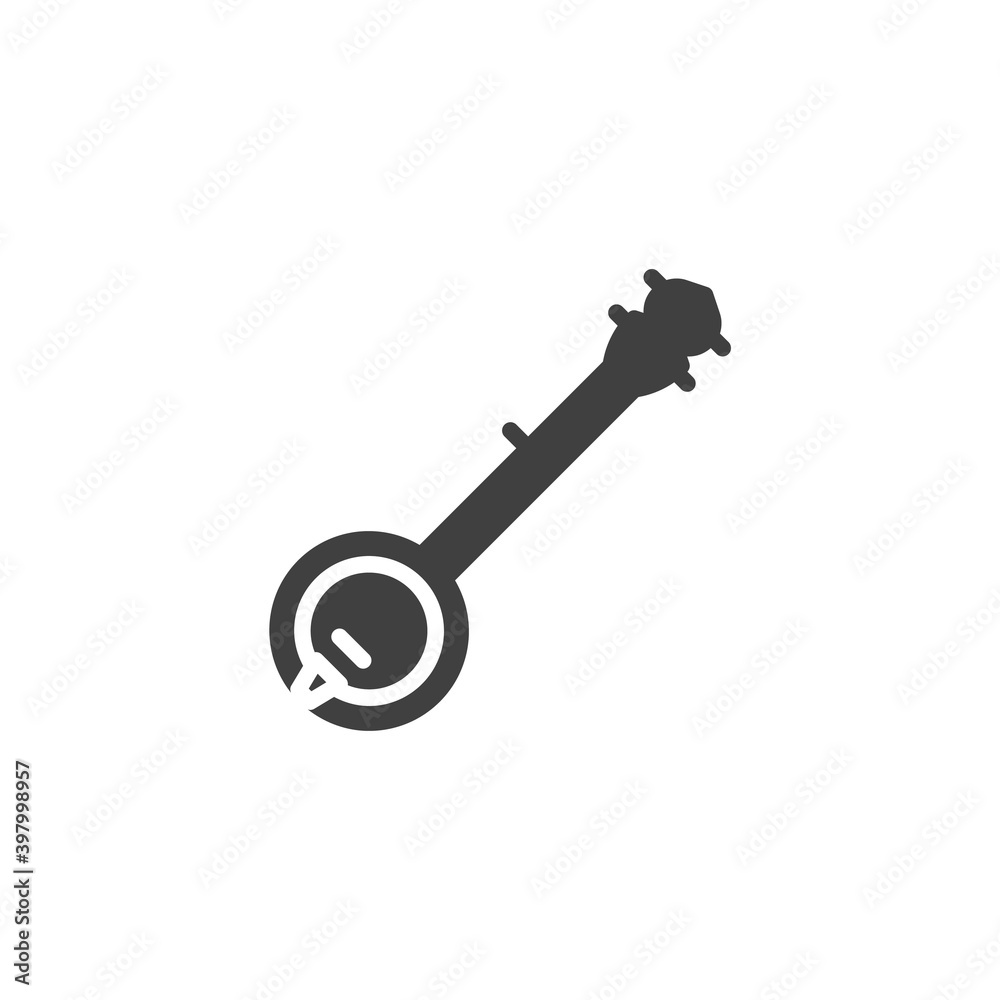 Banjo musical instrument vector icon. filled flat sign for mobile concept and web design. Banjo glyph icon. Symbol, logo illustration. Vector graphics Banjo musical instrument vector icon. filled flat sign for mobile concept and web design. Banjo glyph icon. Symbol, logo illustration. Vector graphics
