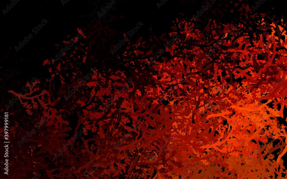 Dark Red vector natural pattern with trees, branches. Dark Red vector natural pattern with trees, branches.