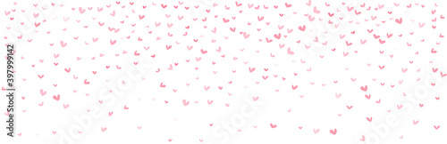 Vector pattern Valentines background. Pink hearts illustratiion.