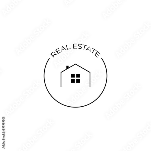 real estate vector logo illustration design