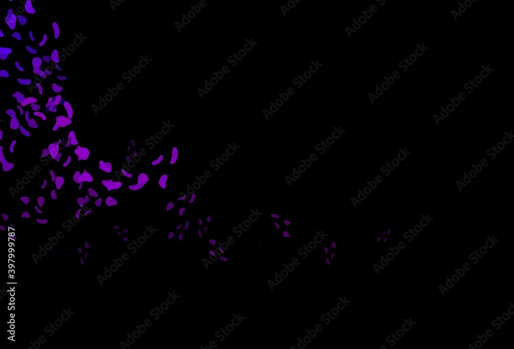 Dark Purple vector template with memphis shapes. Dark Purple vector template with memphis shapes.