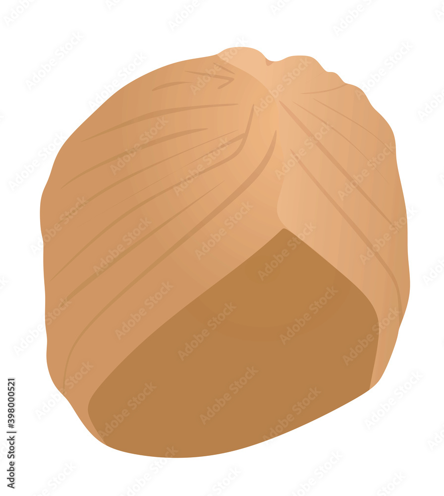 Brown arabian turban. vector illustration Brown arabian turban. vector illustration