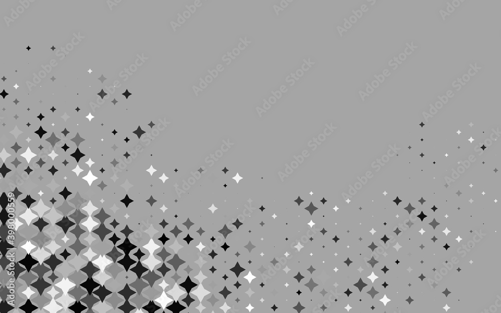 Naklejka Light Silver, Gray vector texture with beautiful stars.